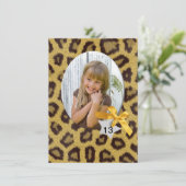 Panther Fur verjaardag uitnodiging (Staand voorkant)