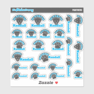Panther gepersonaliseerde naamlabels   Stickers va