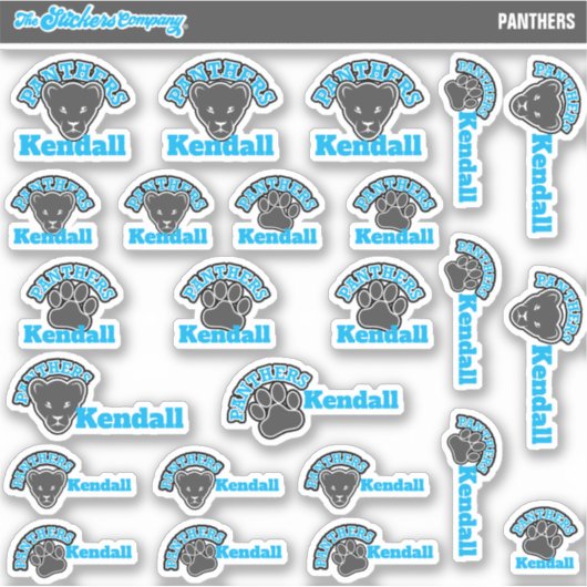 Panther gepersonaliseerde naamlabels | Stickers va (Voorkant)