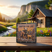 Panther Goat Dark Forest Vierkante Klok