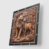 Panther Goat Dark Habitat Vierkante Klok (Hoek)