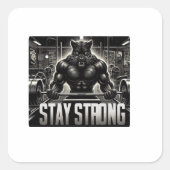 Panther Gym Vierkante Sticker (Voorkant)