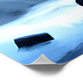 Panther in de sneeuw | AI Art Poster (Hoek)