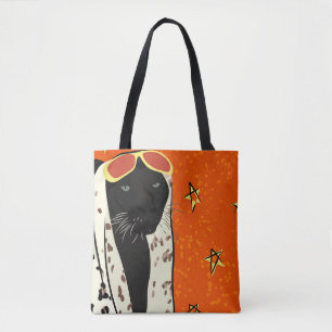 Panther in stijl tote bag
