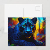 PANTHER in WILD kleur Briefkaart (Voorkant / Achterkant)