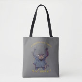 Panther Koppig Deal Met Het Schattig Schattig Grap Tote Bag (Voorkant)