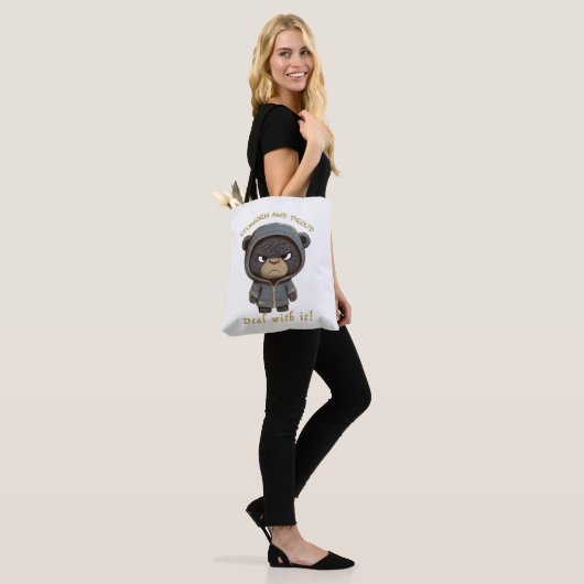 Panther Koppig Deal Met Het Schattig Schattig Grap Tote Bag (Op model)