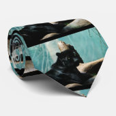 Panther met doorboren ogen stropdas (Opgerold)