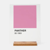Panther Movie Pink - Heldere achtergrond Acryl Bord (Voorkant)