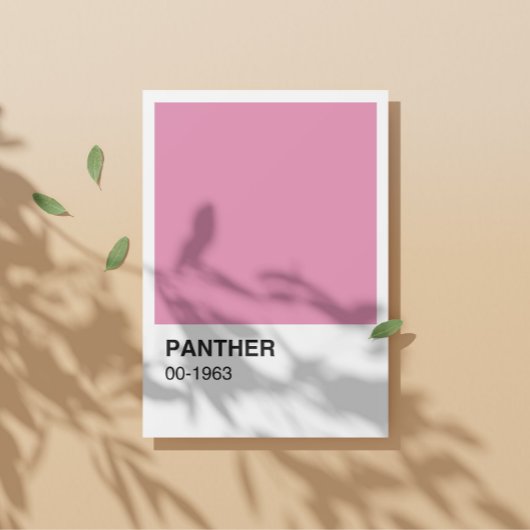 Panther Movie Roze - Witte rand Perfect Poster