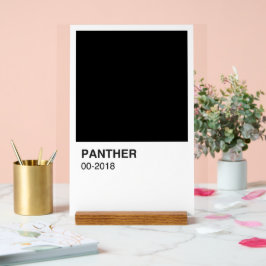 Panther Movie Zwart - Witte achtergrond Acryl Bord