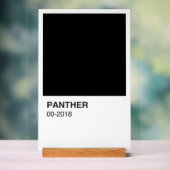 Panther Movie Zwart - Witte achtergrond Acryl Bord (Neutraal)