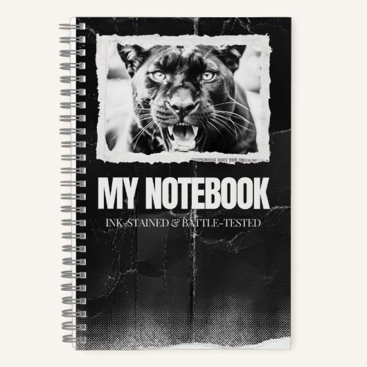 Panther Notitieboek met Grunge Design (Voorkant)