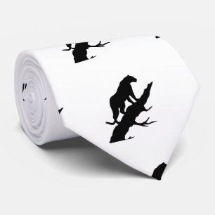 Panther op elke kleur stropdas