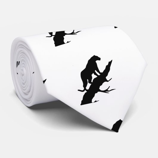 Panther op elke kleur stropdas (Opgerold)