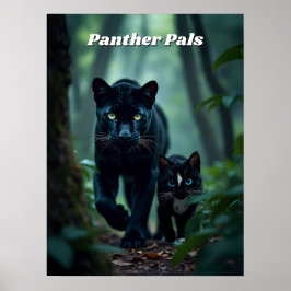 Panther Pals - Grote en kleine kat Poster