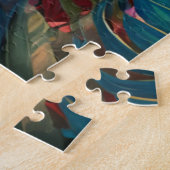 Panther Peking Out Oerwoud Jigzaag Puzzle Legpuzzel (Zijkant)