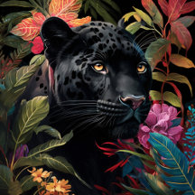 Panther Peking Out Oerwoud Jigzaag Puzzle