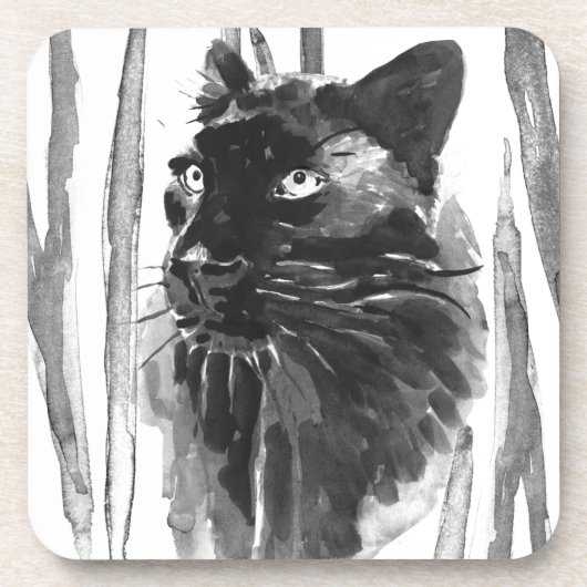 Panther Portrait Bier Onderzetter (Voorkant)