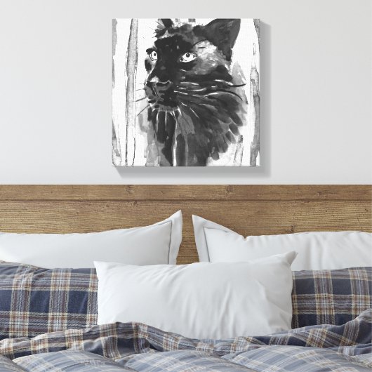 Panther Portrait Canvas Afdruk (Insitu (Slaapkamer))