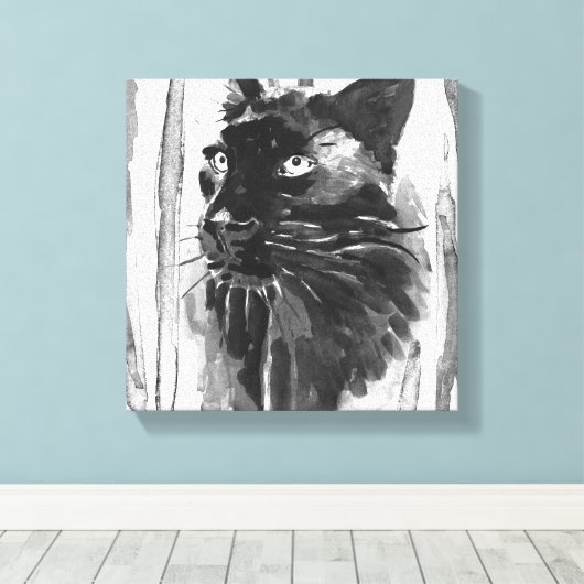 Panther Portrait Canvas Afdruk (Insitu (Houten vloer))