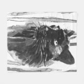 Panther Portrait Fleece Deken (Voorkant (Horizontaal))