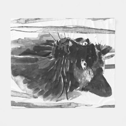 Panther Portrait Fleece Deken (Voorkant (Horizontaal))