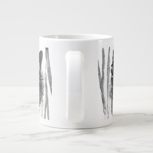 Panther Portrait Grote Koffiekop (Achterkant)