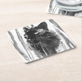 Panther Portrait Kartonnen Onderzetters (Schuin)