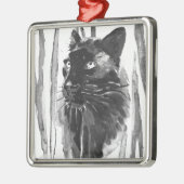 Panther Portrait Metalen Ornament (Links)