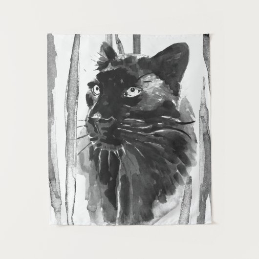 Panther Portrait Wandkleed (Voorkant)