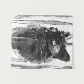 Panther Portrait Wandkleed (Voorkant (horizontaal))