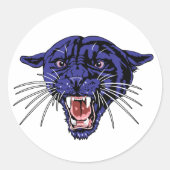 Panther Roar Ronde Sticker (Voorkant)