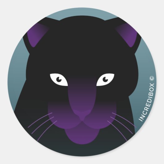 PANTHER RONDE STICKER (Voorkant)