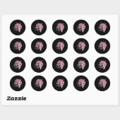 Panther Roze X Hart Liefde Traditioneel Flash Prem Ronde Sticker (Vel)
