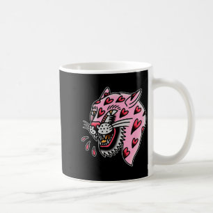 Panther Roze X Hart Liefde Traditionele Flash Prem Koffiemok