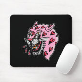 Panther Roze X Hart Liefde Traditionele Flash Prem Muismat (Met muis)