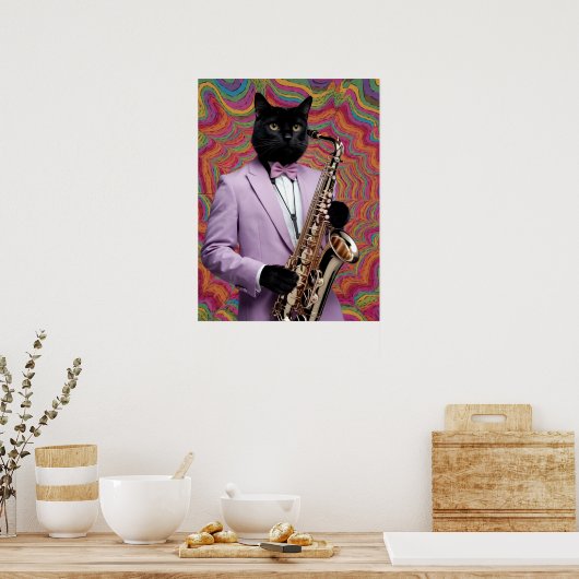Panther saxofonist poster (Keuken)