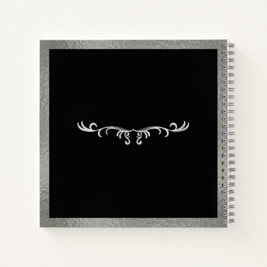 Panther Sketch, Silver Border Hard Hoesje Sketch Notitieboek (Achterkant)