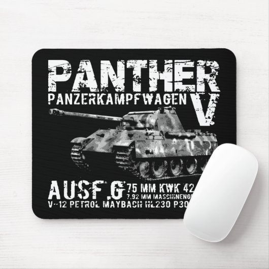 Panther Tank Mousepad Muismat (Met muis)