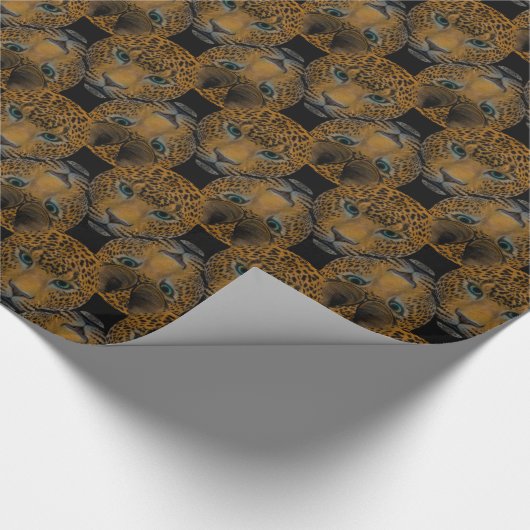 Panther Tiled Pattern Wrapping Paper Cadeaupapier (Hoek)