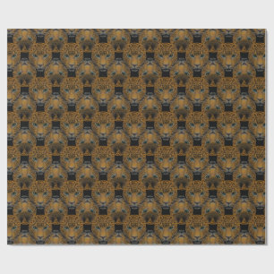 Panther Tiled Pattern Wrapping Paper Cadeaupapier