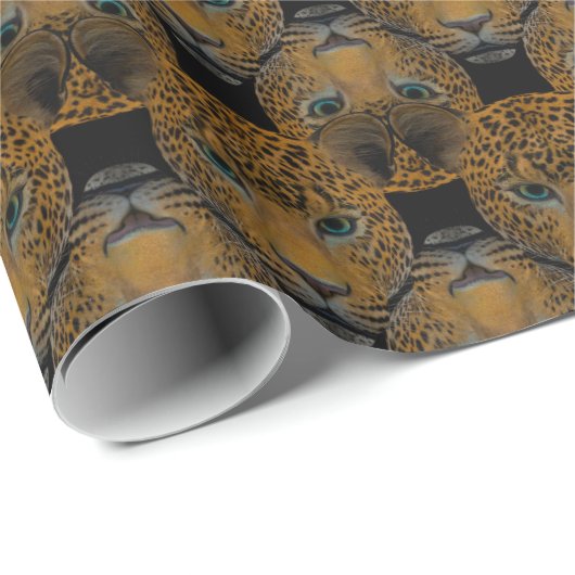 Panther Tiled Pattern Wrapping Paper Cadeaupapier (Rol Hoek)