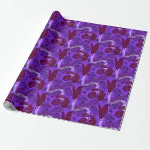 Panther Tropisch Paars Regenboog Cadeaupapier