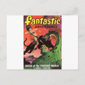 Panther vs Dinosaur Briefkaart (Voorkant)