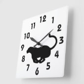 Panther Wall Clock Vierkante Klok (Hoek)