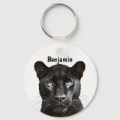 Panther Wild Animal Gepersonaliseerde naam Sleutelhanger (Voorkant)