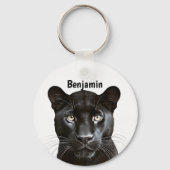 Panther Wild Animal Gepersonaliseerde naam Sleutelhanger (Achterkant)