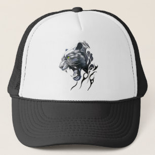 Panther Wild Animal Natuur Illustratie Art Tattoo Trucker Pet