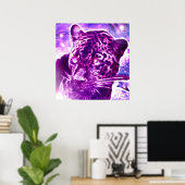 *Panther* Wilde gedistilleerde Poster afdrukken (Thuiskantoor)